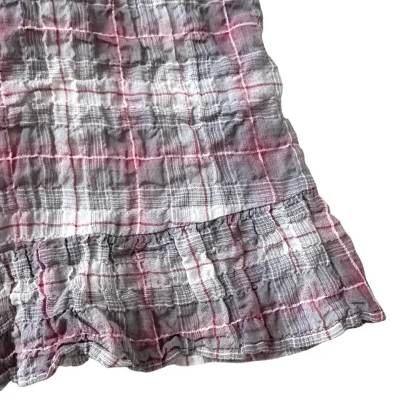 Anthropologie Maeve Flutter Sleeve Plaid Mini Dress Size XS - Picture 7 of 10